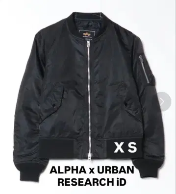 ALPHA x URBAN RESEARCH iD 플라이트 자켓 블랙 XS