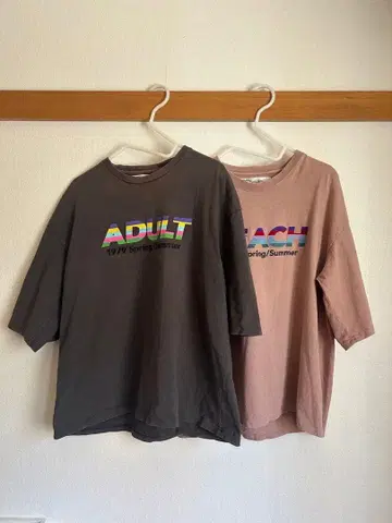 DAIRIKU 자수 T셔츠 2장 세트