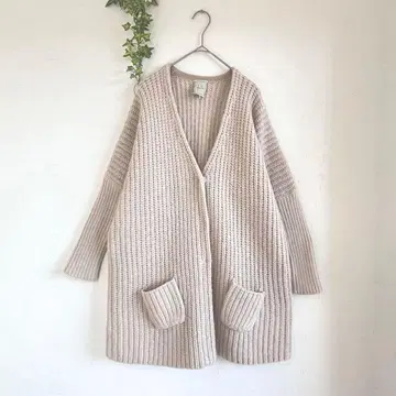 sybilla 시빌라 새상품급 알파카 로우 게이지 롱 가디건