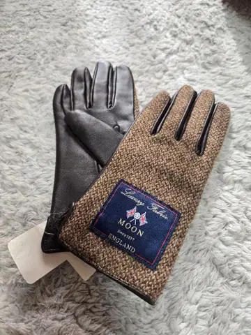 미사용 새상품 MOON 여성용 장갑 브라운 울