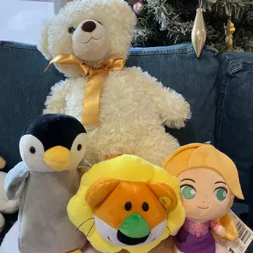 봉제 인형 세트 ( 곰, 펭귄, 사자 )