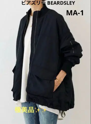 비어즐리 BEARDSLEY 플레어 MA-1 블루종 블랙