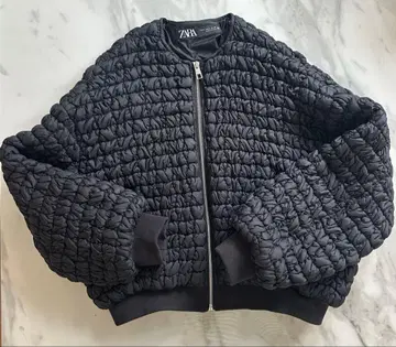 ZARA 팝콘 봄버 자켓 블루종 자라 블랙 S 사이즈