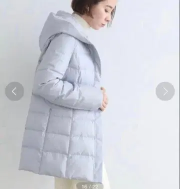 빅 사이즈! INDIVI 발수/출퇴근/샴브레이 후디드 미들 다운 15