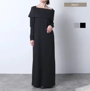 meri 미 리 / 오프숄더 컷 원피스 / 블랙 / 정가 9,990엔