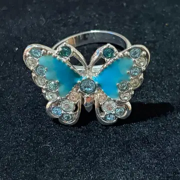 ANNA SUI 터콰이즈 블루 컬러 스톤 부착 반지