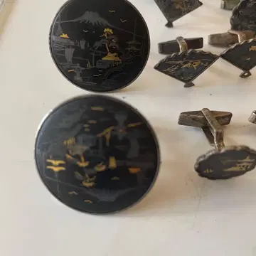 상감 일본 풍경 카브 넥타이핀 세트 52점