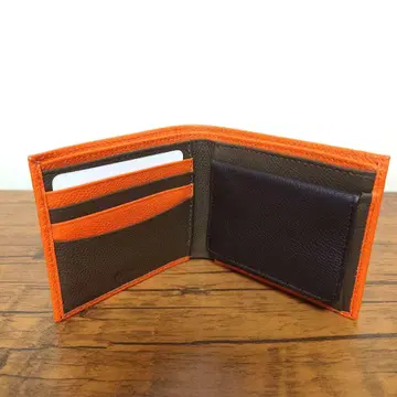 소가죽 이단 접이식 지갑 1