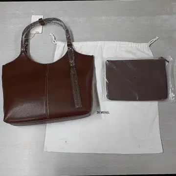 DE MERIEL 드 메리엘 토트백 Wood Brown