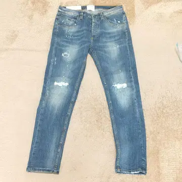 p.m.d.s 데님 청바지 남성용 스트레치 페인트