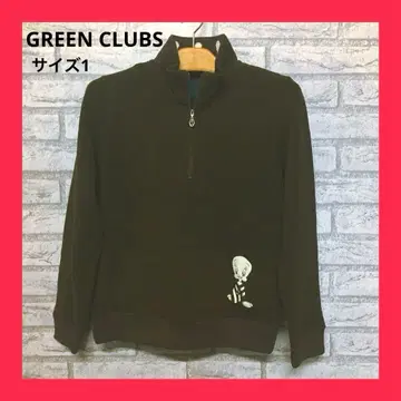GREEN CLUBS 하프 지퍼 투이티 긴팔 니트 사이즈 1 브라운