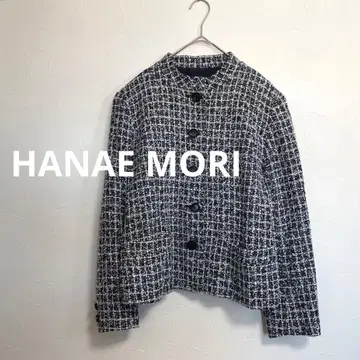 하나에모리 HANAEMORI 트위드 자켓 네이비 여성용 L