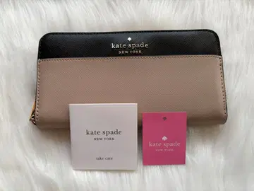 [정품] 케이트 스페이드 장지갑 바이컬러 블랙 베이지 새상품