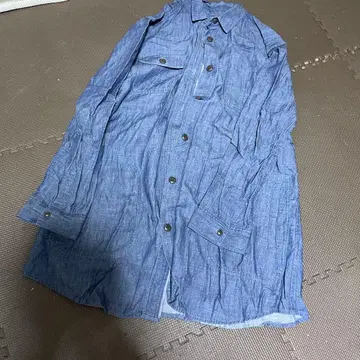 골든 베어 M 사이즈 블루 긴팔 셔츠