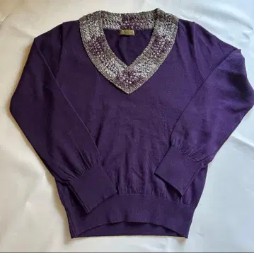 GALLARDAGALANTE 개럴개런트 V넥 니트 퍼플
