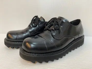 Robin Kerr 가죽 부츠 샤크 밑창 블랙 드레스 신발