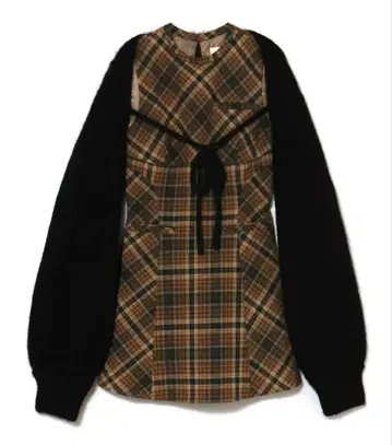 andmary 미미 체크 세트 미니 드레스 옐로우