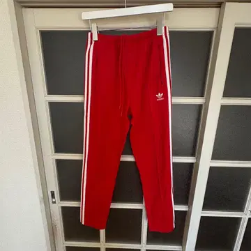 adidas 레드 조거 팬츠 M