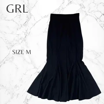 그레일 페미닌 오토나 여자 무지 롱 머메이드 스커트 M 고품질