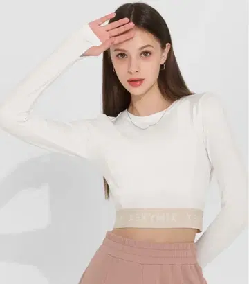 [택 포함 새상품] xexymix 크롭 로고 상의 M