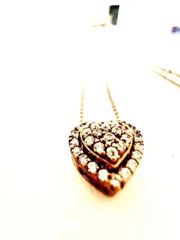 어레인지 자유로운 K10PG 하트 펜던트 다이아 0.57ct