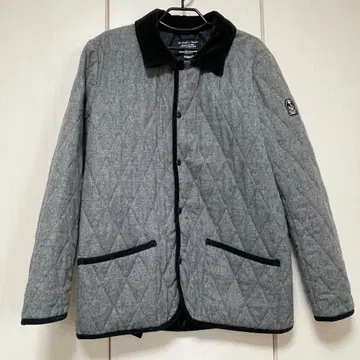 Fidelity 그레이 퀼팅 자켓 M 후드 탈부착