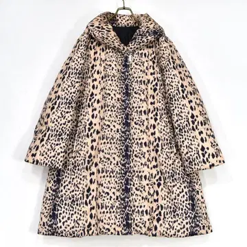 liblre 리브르 레오파드 무늬 롱 다운 코트 XL