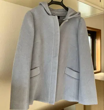 스콧 클럽 후드 부착 숏코트