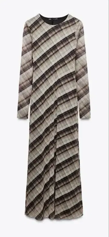 zara 체크 무늬 튤 원피스