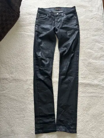 선착순 누디진 스트레치 데님 블랙 가죽 느낌 여성용