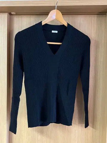 [ IENA ] 3 3 리브 V넥 니트