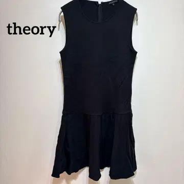 theory 슬리브리스 플레어 원피스 블랙 블랙 플레어