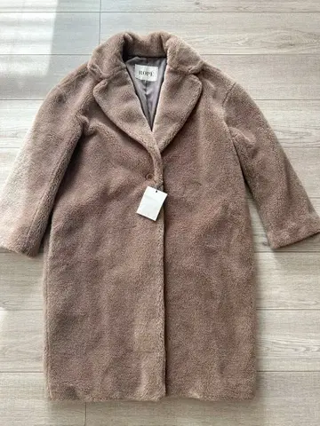 택 포함 새상품 ROPE 로페 테디베어 보아 코트 모카 38 복슬복슬