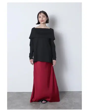 meri 미리 / 오프숄더 티셔츠 / 블랙 / 정가 5,990엔