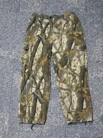 카모플라쥬 카고 팬츠 드로우 스트링 포함