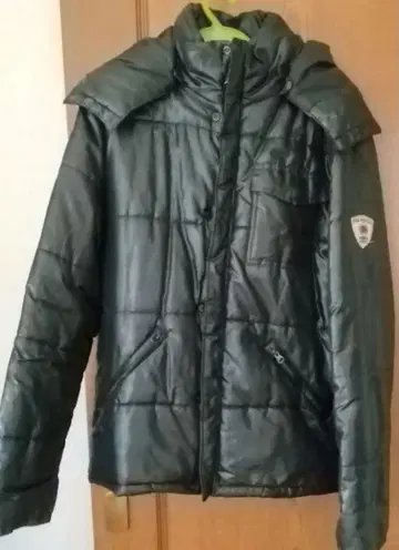 RESCUE SQUAD 블랙 다운 자켓 L 사이즈