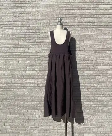 사만사 모스모스*다치카와 한정판 린넨 에이프런 원피스