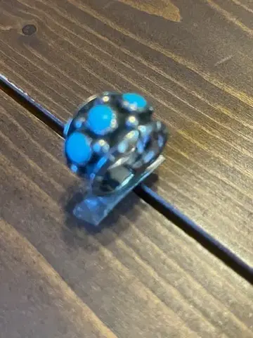 터콰이즈 실버 반지 돔형