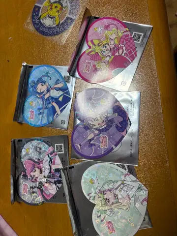 프리큐어 하트형 스티커 5장 세트