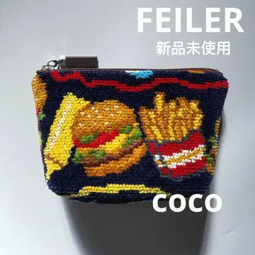 FEILER 미사용 새상품 버거샵 보트형 파우치 네이비