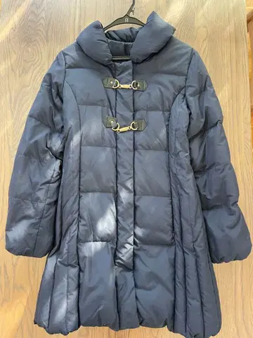 네이비 A라인 다운 자켓