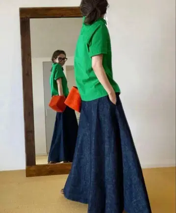 ch!iii ch!iiibag Firsthand 데님 플레어 스커트