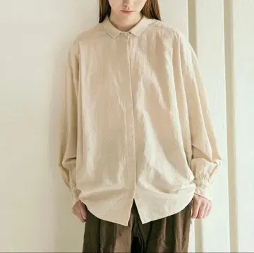 RNA-N 코튼 린넨 자카드 스트라이프 셔츠 블라우스