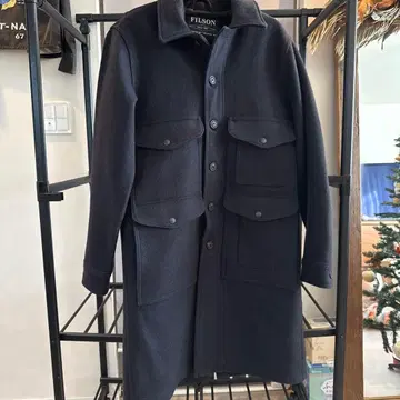 FILSON 다크 네이비 롱 코트 S