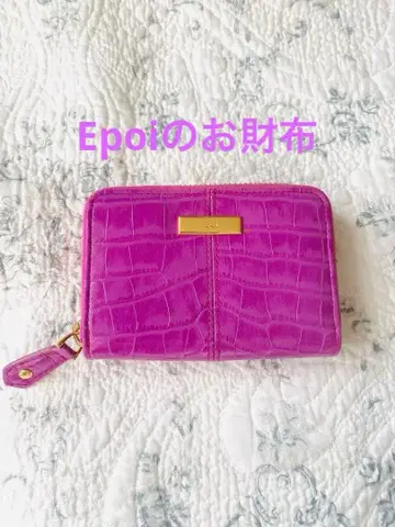 에포이 Epoi 작음 라운드 지갑 핑크 비교적 깨끗함
