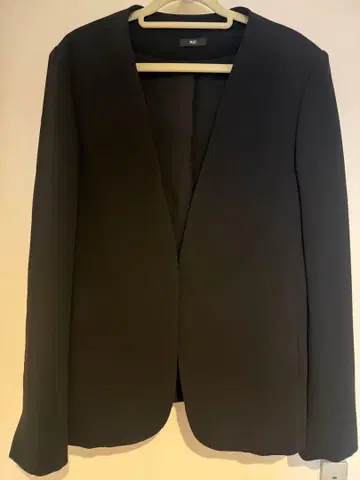 PLST 플라스테 트리아세 블렌드 컬러리스 자켓 블랙 블랙 M 사이즈