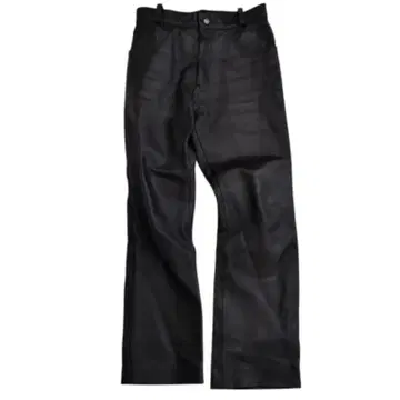 새상품급 와이투레더 블랙 가죽 팬츠 30