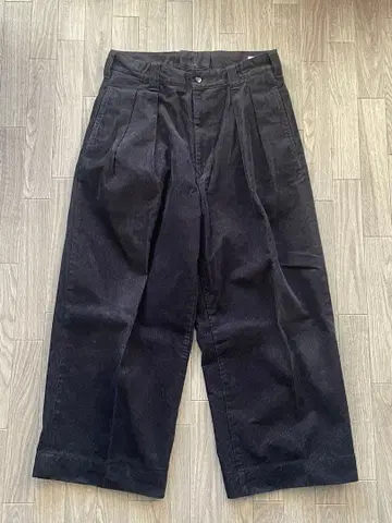 J.S. HOMESTEAD 블랙 와이드 팬츠 코듀로이