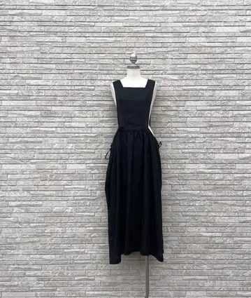 사만사 모스모스 타치카와 한정판*린넨 레이어드 2way 에이프런 원피스