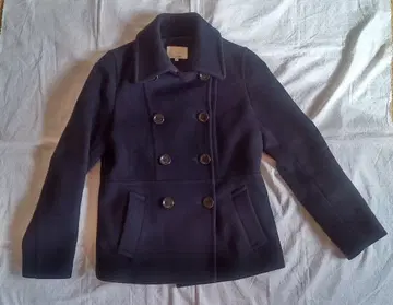 스픽앤스팬 울 캐시미어 혼방 피코트 38 네이비 고급